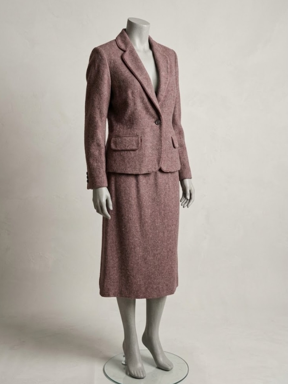 Vintage 70s M.P.M. Originals Wool Tweed Skirt Suit Set Sz 14 Union Made